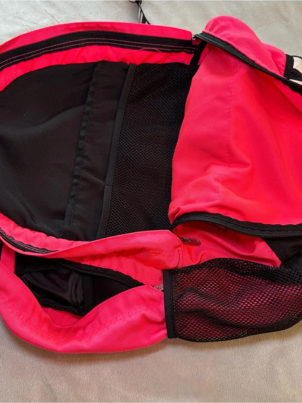 Victoria's Secret PINK Campus Backpack Hot Pink/Black Large Book Bag College